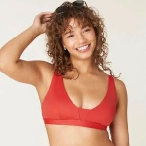 Andie Swim The Tahiti Retro Bikini Top Adjustable Straps Chili Pepper/ Size XS